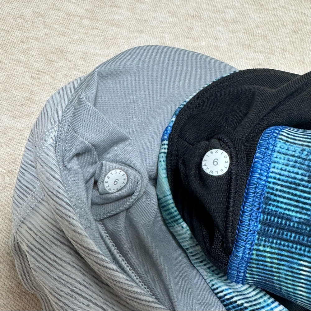 Bundle Lululemon Women’s Blue Gray Cross Back Logo Sports Bras Size 6 - Picture 8 of 9